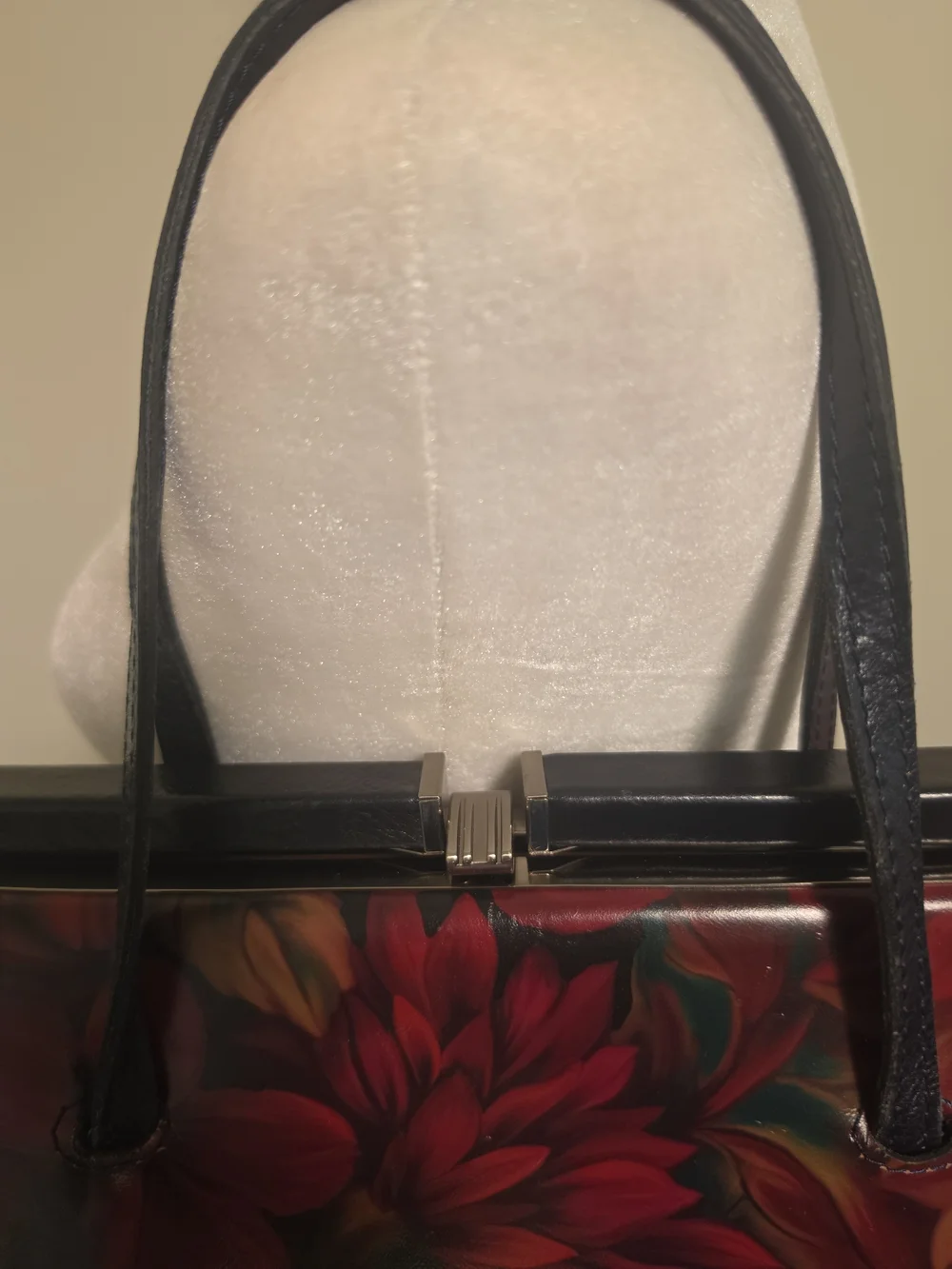 Patricia Nash Camellino Frame Bag - English Rustic Mums Leather Satchel